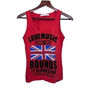 A.M.N Madness National Red Tank Top Size Large